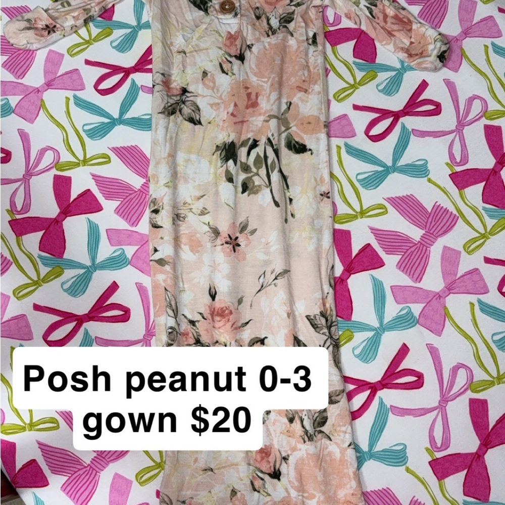 Posh Peanut Floral Kids Dress - Pink and Cream